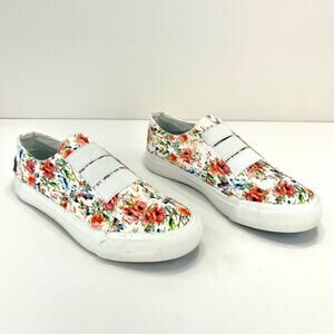 Blowfish Malibu Maura Women Sneaker Size 6 White Canvas Flowers/Hummingbirds New